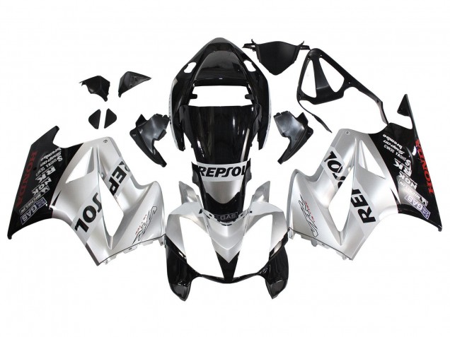 2002-2013 Honda VFR 800 Motorcycle Fairings - Silver Glossy Black Repsol Canada Websites