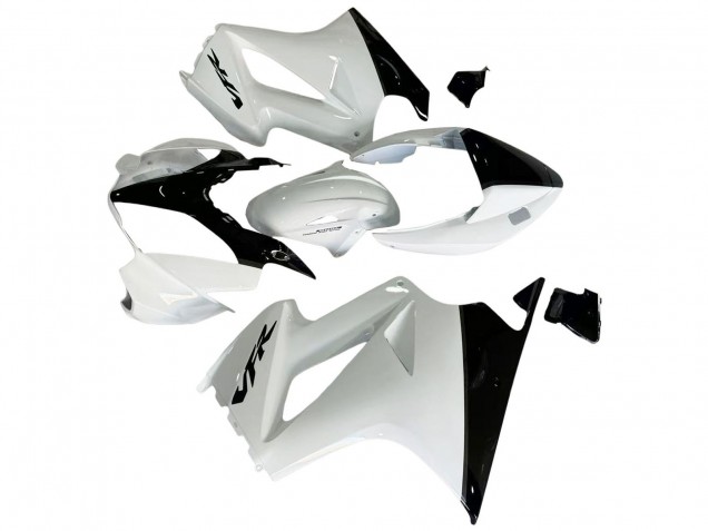 2002-2013 Honda VFR 800 Motorcycle Fairings - Pearl White Glossy Black Decal Canada Websites
