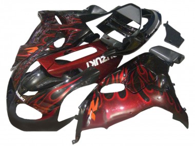1998-2003 Suzuki TL1000R Motorcycle Fairings - Glossy Black Red Flame Canada Websites