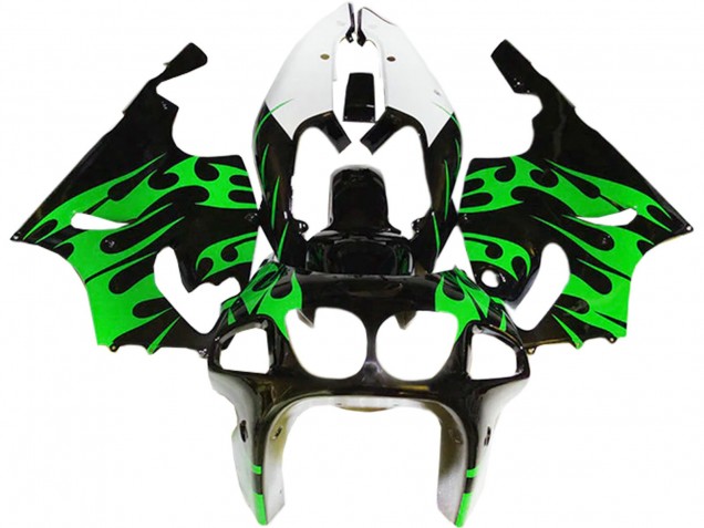 1996-2003 Kawasaki ZX7R Motorcycle Fairings - Green Glossy Black White Canada Websites