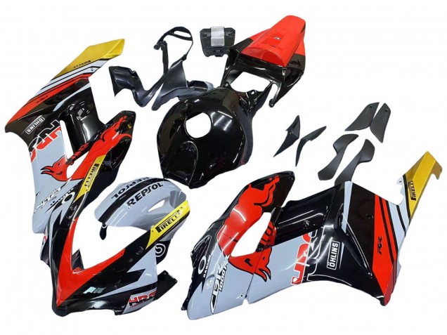 2004-2005 Honda CBR1000RR Motorcycle Fairings - Yellow Red White Glossy Red Bull Repsol HRC Canada Websites