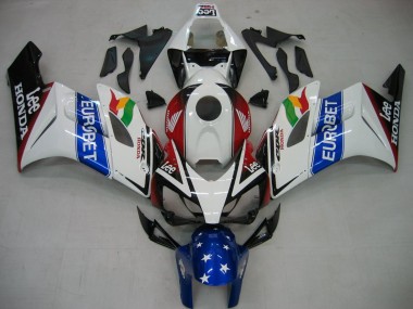 2004-2005 Honda CBR1000RR Motorcycle Fairings - White Blue Red Glossy Black Star EuroBet Lee Canada Websites