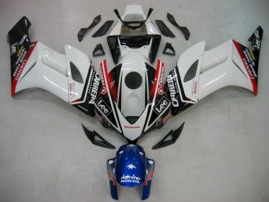 2004-2005 Honda CBR1000RR Motorcycle Fairings - White Blue Red Glossy Black Star Carrera Lee Canada Websites