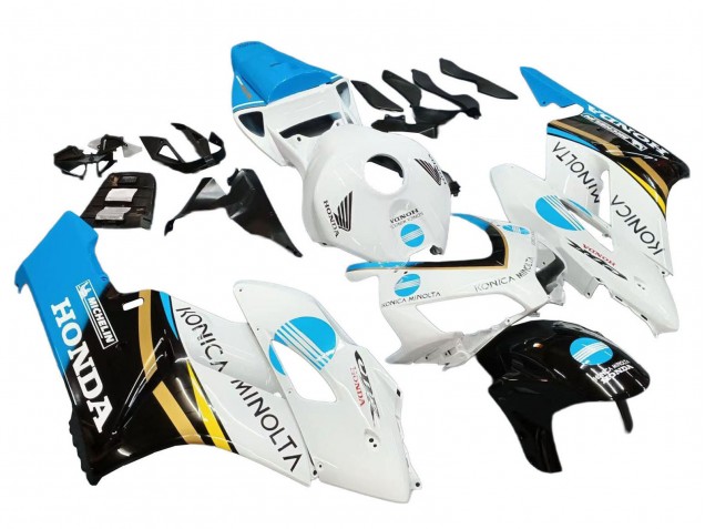 2004-2005 Honda CBR1000RR Motorcycle Fairings - White Light Blue Yellow Black Konica Minolta Canada Websites
