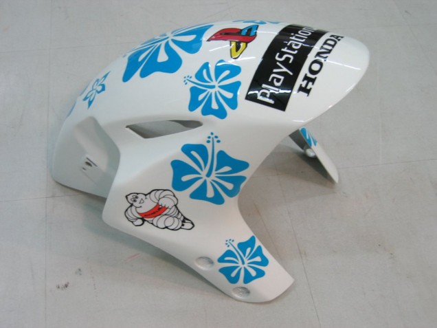 2004-2005 Honda CBR1000RR Motorcycle Fairings - White Blue Snow Nastro Azzurro 46 Canada Websites