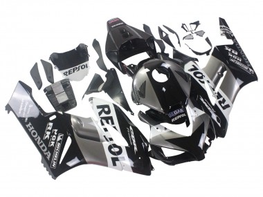 2004-2005 Honda CBR1000RR Motorcycle Fairing Kits - Silver White Glossy Black Repsol Canada Websites