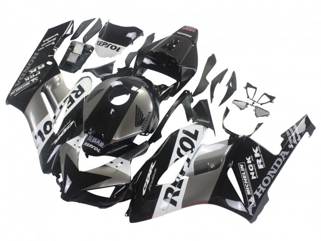 2004-2005 Honda CBR1000RR Motorcycle Fairing Kits - Silver White Glossy Black Repsol Canada Websites