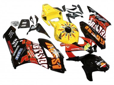 2004-2005 Honda CBR1000RR Motorcycle Fairings - Yellow Orange Glossy Black Repsol Rossi 46 Canada Websites