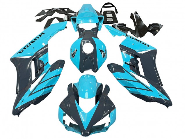 2004-2005 Honda CBR1000RR Motorcycle Fairings - Light Blue Glossy Black Canada Websites