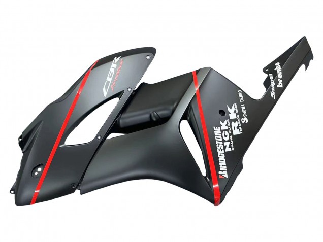 2004-2005 Honda CBR1000RR Motorcycle Fairings - Glossy Black Glossy Grey Red Stripe Canada Websites