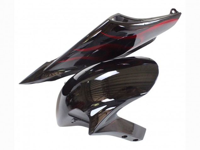 2006-2007 Honda CBR1000RR Motorcycle Fairing - Glossy Black Red Flame Canada Websites