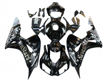 2006-2007 Honda CBR1000RR Motorcycle Fairings - Glossy Black Gold SevenStars Canada Websites