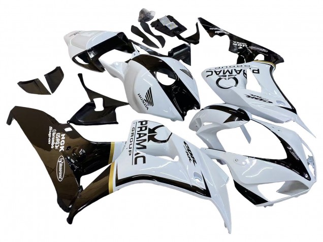2006-2007 Honda CBR1000RR Motorcycle Fairings - White Glossy Black Pramac Canada Websites