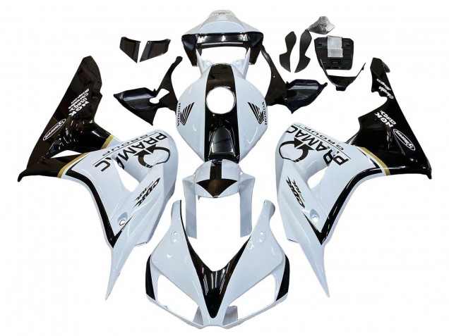 2006-2007 Honda CBR1000RR Motorcycle Fairings - White Glossy Black Pramac Canada Websites