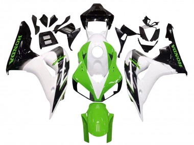 2006-2007 Honda CBR1000RR Motorcycle Fairing - White Green Glossy Black Canada Websites