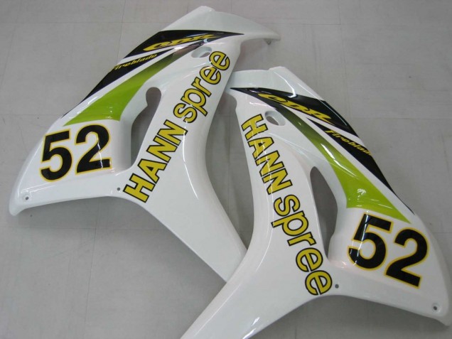 2006-2007 Honda CBR1000RR Motorcycle Fairings - White Green Glossy Black Hannspree 52 Canada Websites