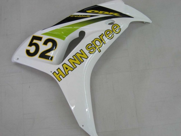 2006-2007 Honda CBR1000RR Motorcycle Fairings - White Green Glossy Black Hannspree 52 Canada Websites