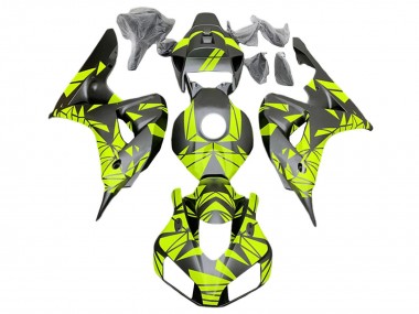 2006-2007 Honda CBR1000RR Motorcycle Fairings - Fluorescent Green Matte Black Canada Websites
