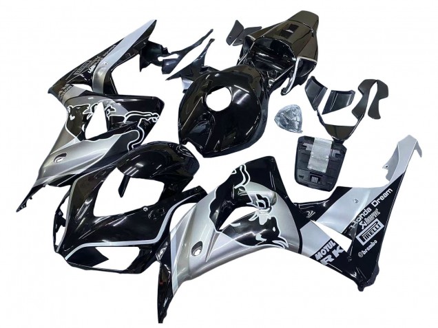 2006-2007 Honda CBR1000RR Motorcycle Fairings - Silver Glossy Black Red Bull Canada Websites