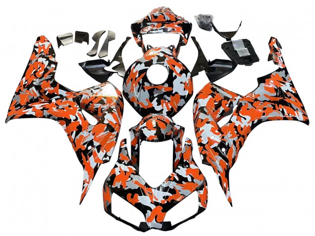 2006-2007 Honda CBR1000RR Motorcycle Fairings - Black Orange Silver Camouflage Canada Websites