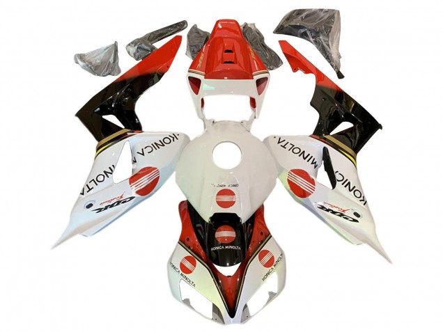 2006-2007 Honda CBR1000RR Motorcycle Fairings - White Red Glossy Black Konica Minolta Canada Websites