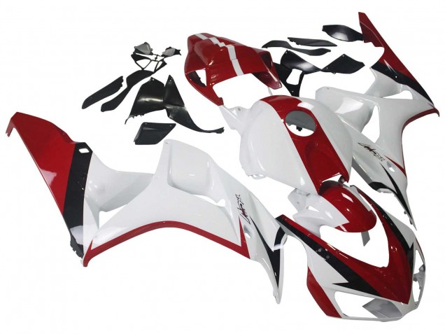 2006-2007 Honda CBR1000RR Motorcycle Fairing Kits - White Red Glossy Black Canada Websites