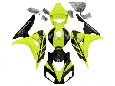 2006-2007 Honda CBR1000RR Motorcycle Fairings - Yellow Glossy Black Canada Websites
