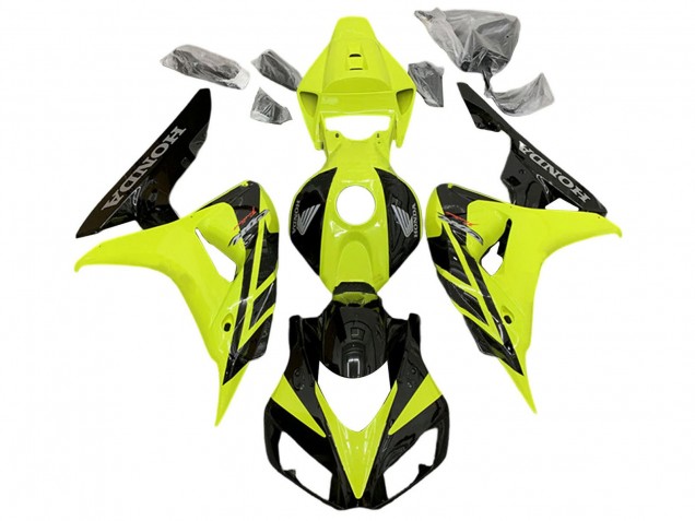 2006-2007 Honda CBR1000RR Motorcycle Fairings - Yellow Glossy Black Canada Websites