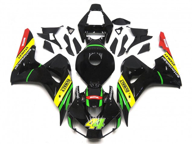 2006-2007 Honda CBR1000RR Motorcycle Fairings - Glossy Black Yellow Green Red Motul 44 Canada Websites