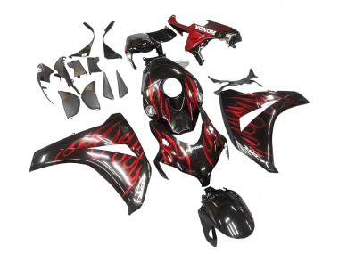 2008-2011 Honda CBR1000RR Motorcycle Fairing - Glossy Black Red Flame Canada Websites