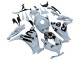 2012-2016 Honda CBR1000RR Motorcycle Fairings - Light Grey Glossy Black Red Bull Canada Websites