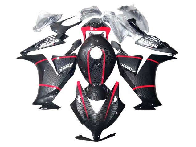 2012-2016 Honda CBR1000RR Motorcycle Fairings - Black Carbon Fiber Red Canada Websites