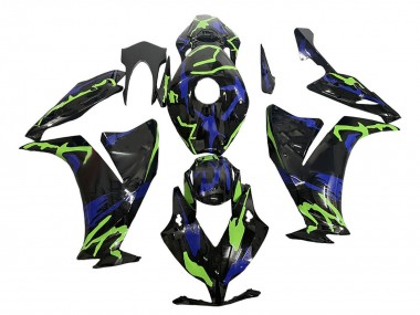2012-2016 Honda CBR1000RR Motorcycle Fairings - Green Blue Glossy Black Canada Websites