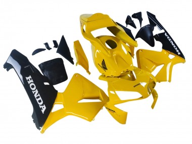 2003-2004 Honda CBR600RR Motorcycle Fairings - Yellow Glossy Black Canada Websites