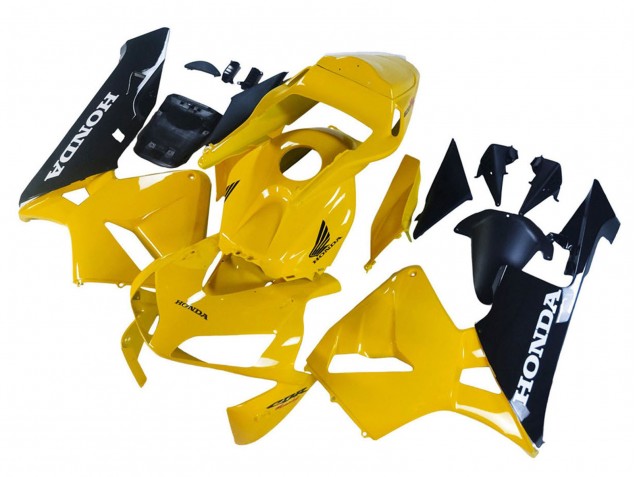 2003-2004 Honda CBR600RR Motorcycle Fairings - Yellow Glossy Black Canada Websites