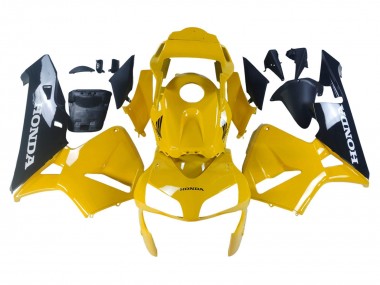 2003-2004 Honda CBR600RR Motorcycle Fairings - Yellow Glossy Black Canada Websites
