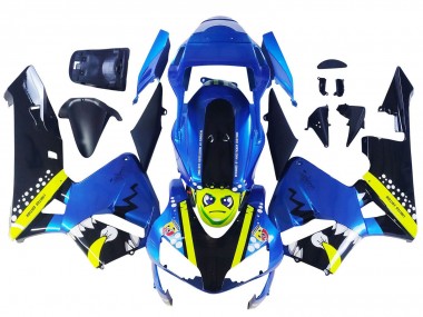 2003-2004 Honda CBR600RR Motorcycle Fairings - Blue Neon Yellow Glossy Black Shark Canada Websites