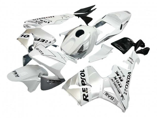 2003-2004 Honda CBR600RR Motorcycle Fairings - White Silver Black Repsol Canada Websites