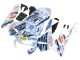 2003-2004 Honda CBR600RR Motorcycle Fairings - White Blue Red Nastro Azzurro 46 Canada Websites
