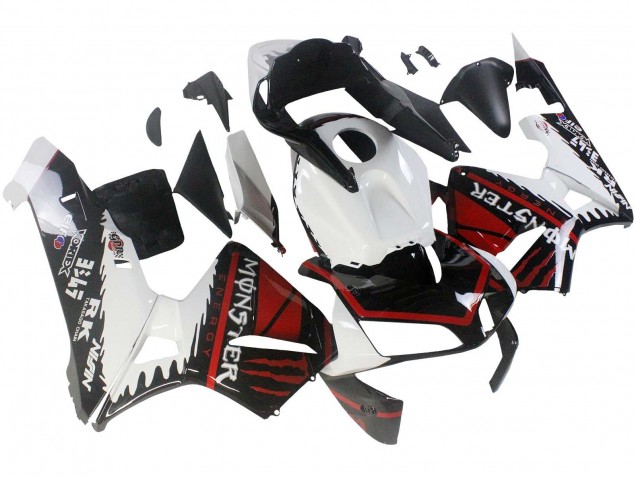 2003-2004 Honda CBR600RR Motorcycle Fairings - White Red Glossy Black Monster Canada Websites
