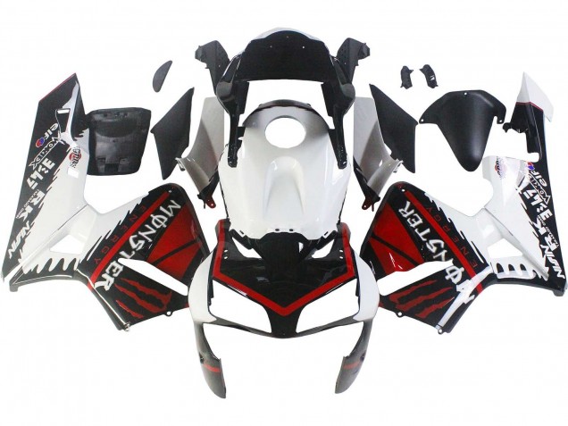 2003-2004 Honda CBR600RR Motorcycle Fairings - White Red Glossy Black Monster Canada Websites
