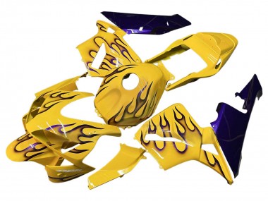 2003-2004 Honda CBR600RR Motorcycle Fairings - Yellow Black Flame Canada Websites