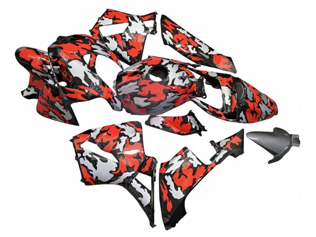 2005-2006 Honda CBR600RR Motorcycle Fairings - Black with Red Grey Camouflage Canada Websites