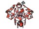 2005-2006 Honda CBR600RR Motorcycle Fairings - Black with Red Grey Camouflage Canada Websites