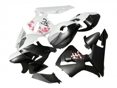 2005-2006 Honda CBR600RR Motorcycle Fairings - Black White with Cherry Blossom Canada Websites
