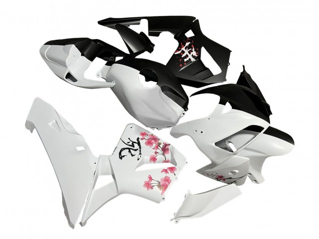 2005-2006 Honda CBR600RR Motorcycle Fairings - Black White with Cherry Blossom Canada Websites