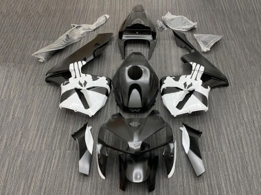 2005-2006 Honda CBR600RR Motorcycle Fairing Kits - Black White Canada Websites