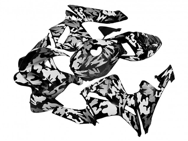 2005-2006 Honda CBR600RR Motorcycle Fairings - Black White Grey Camouflage Canada Websites