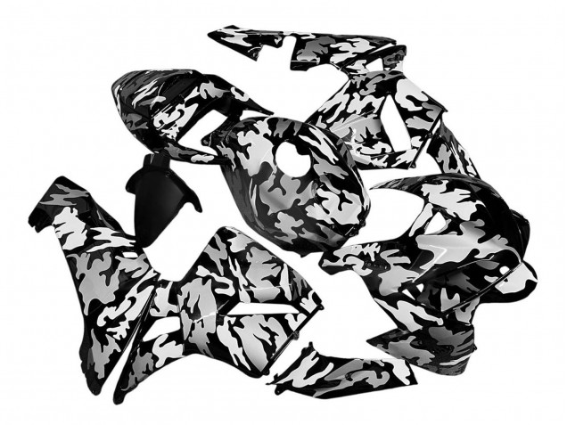 2005-2006 Honda CBR600RR Motorcycle Fairings - Black White Grey Camouflage Canada Websites