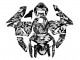 2005-2006 Honda CBR600RR Motorcycle Fairings - Black White Grey Camouflage Canada Websites